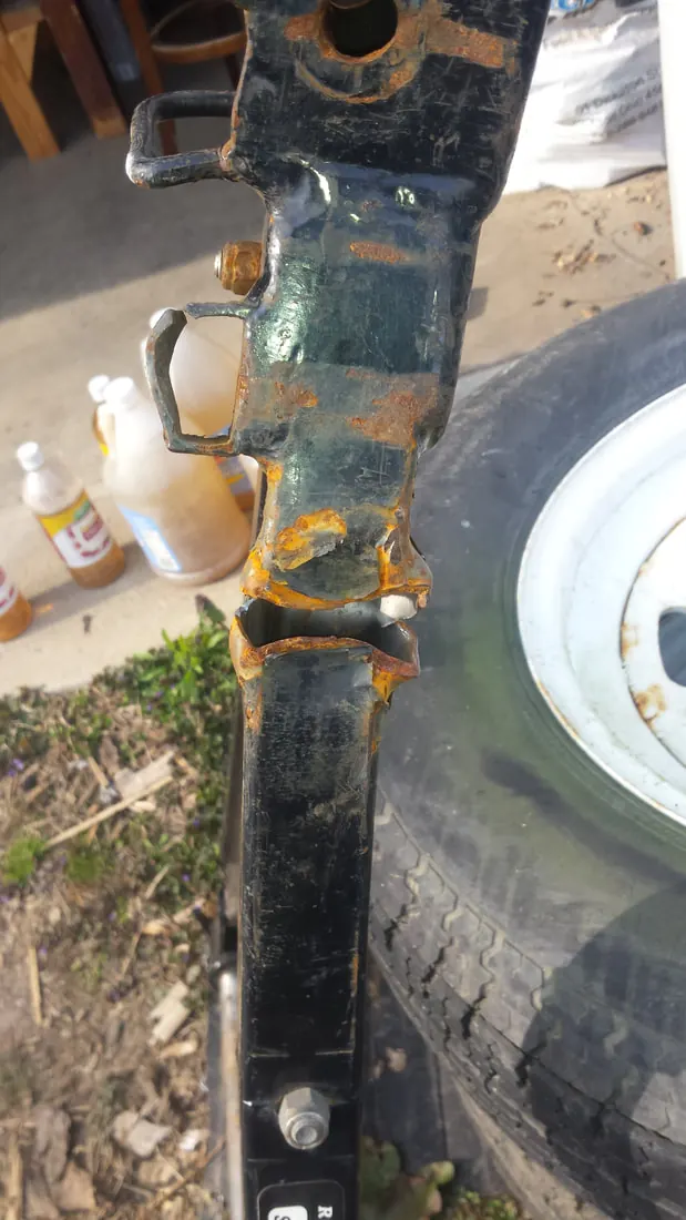 Trailer tongue and jack welding repair by B&B Welding and Repair